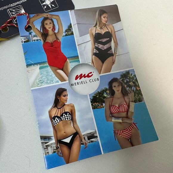 NEW! Studded One Piece Meriell Club Collection Monokini Black, Italy, Size XL - Picture 7 of 11